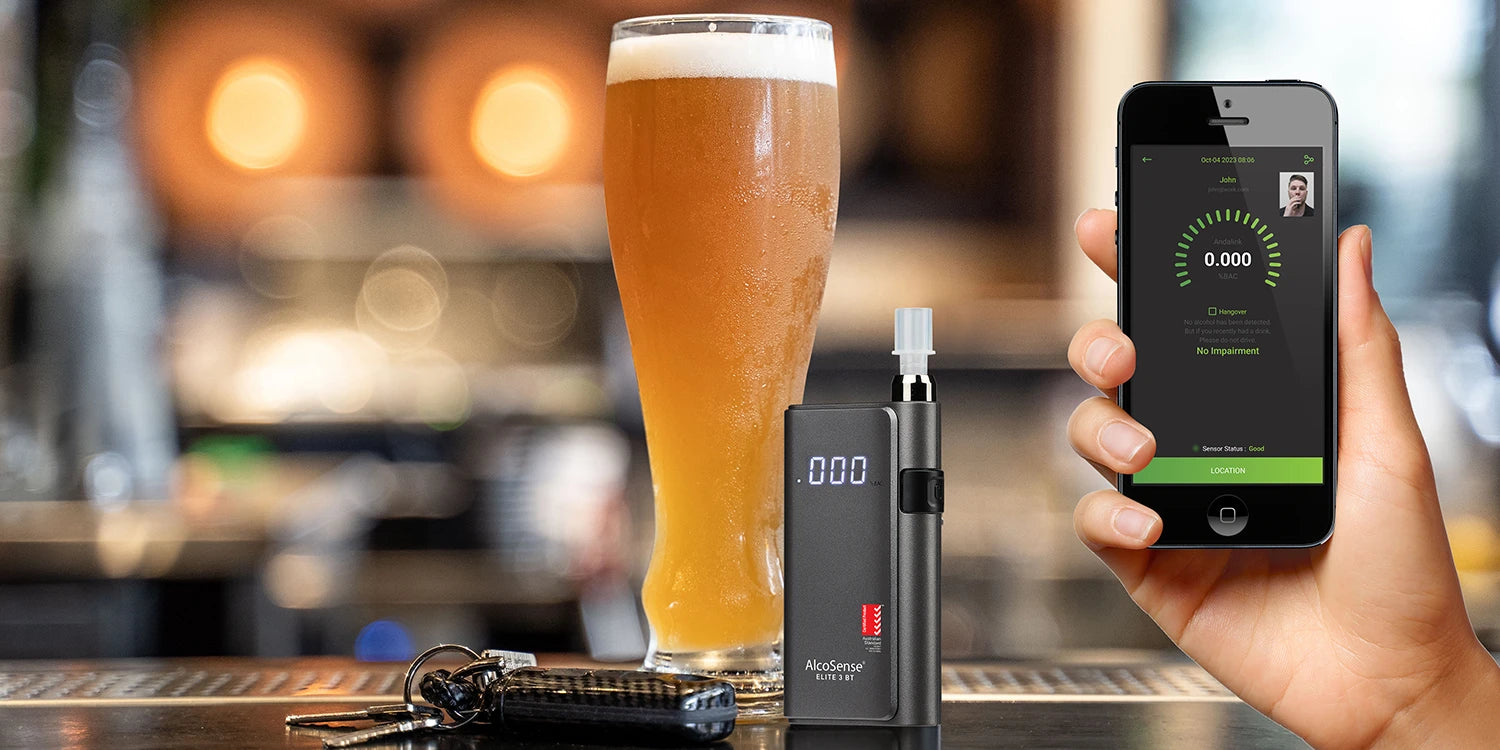 AlcoSense Elite 3 BT personal breathalyser with Andalink mobile app