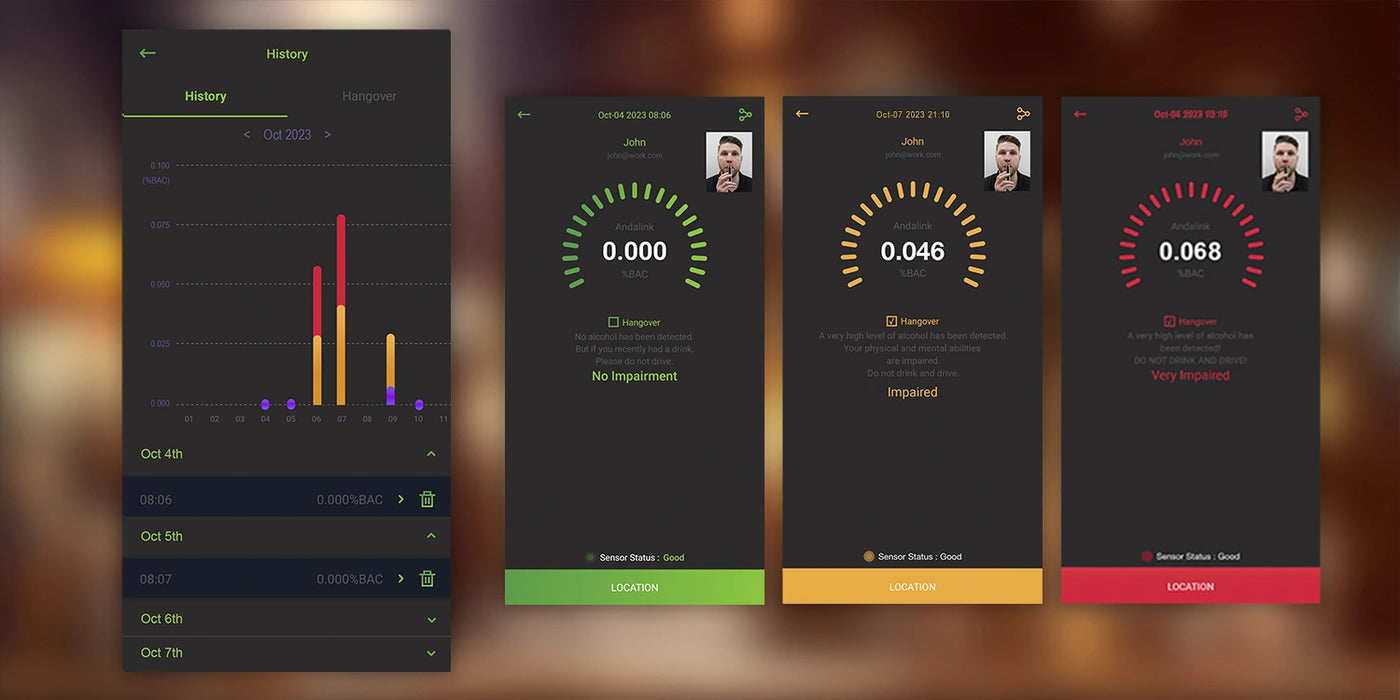 Andalink mobile app tracks alcohol test results history