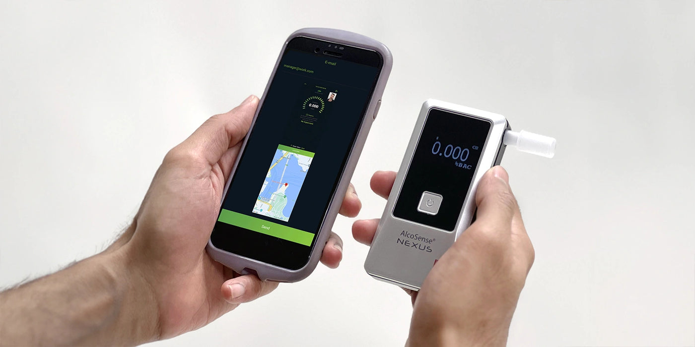 Sharing results from AlcoSense Nexus personal breathalyser BAC reading on Andalink mobile app