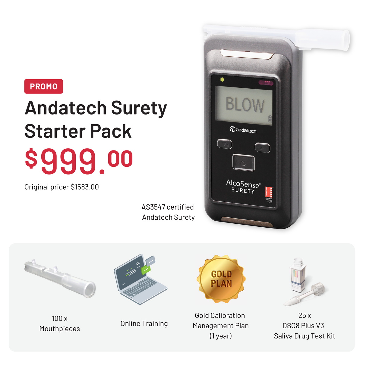 Surety Drug and Alcohol Testing Starter Pack - preoder for early November