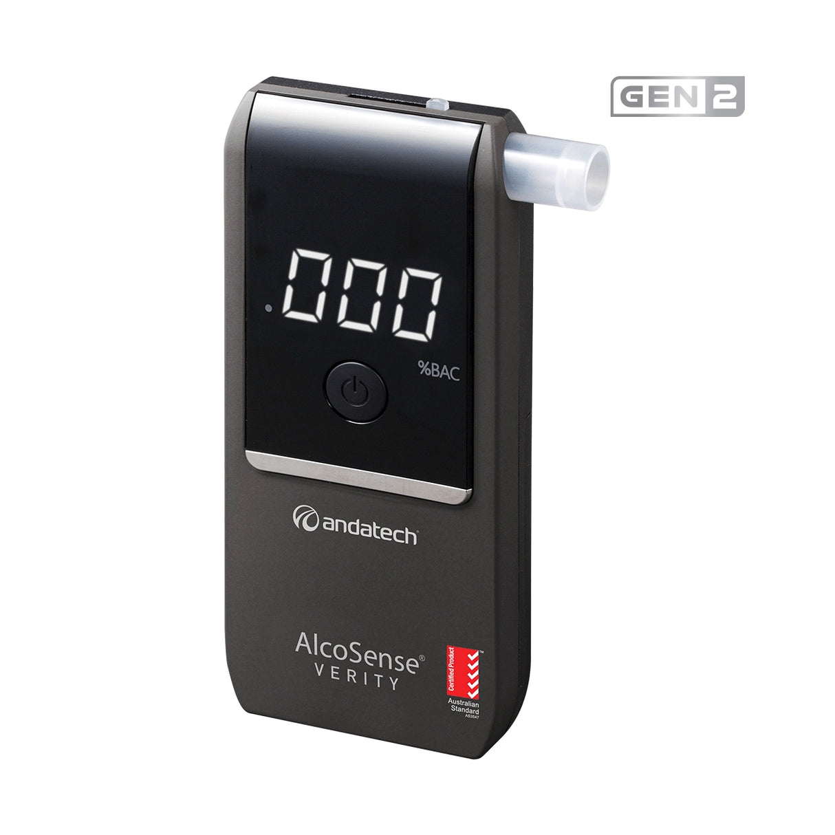AlcoSense Verity personal breathalyser (Gen 2) in grey