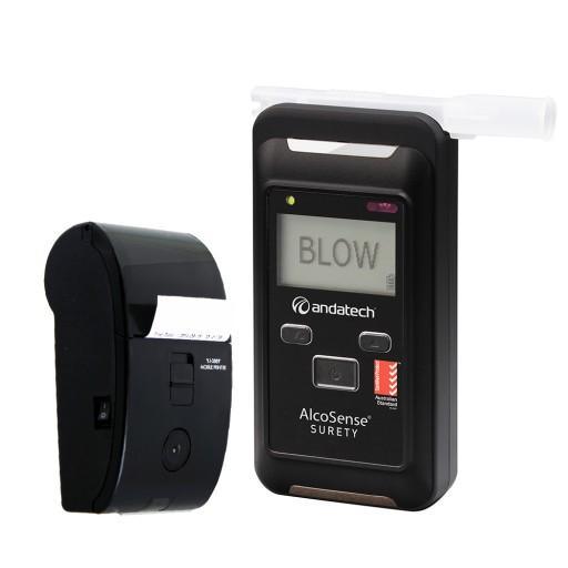 Andatech Surety breathalyser with bluetooth printer