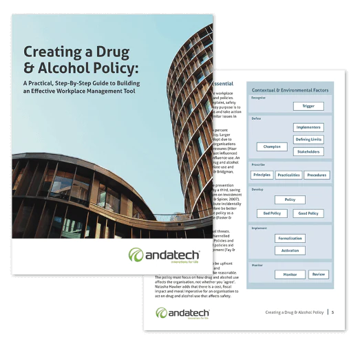 Creating a drug and alcohol policy