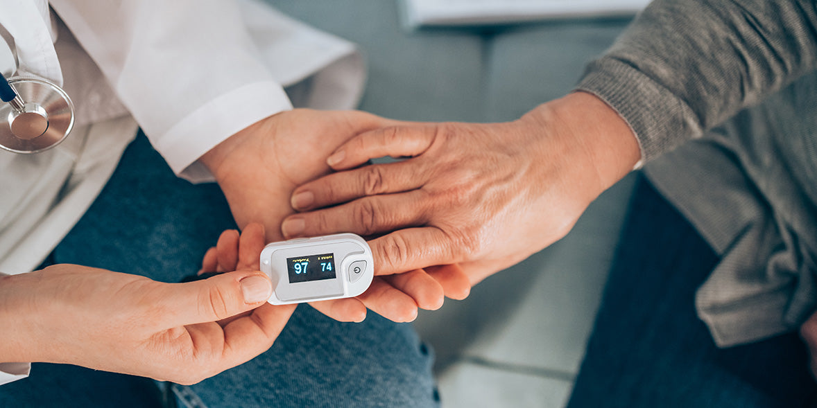 Taking blood pressure reading
