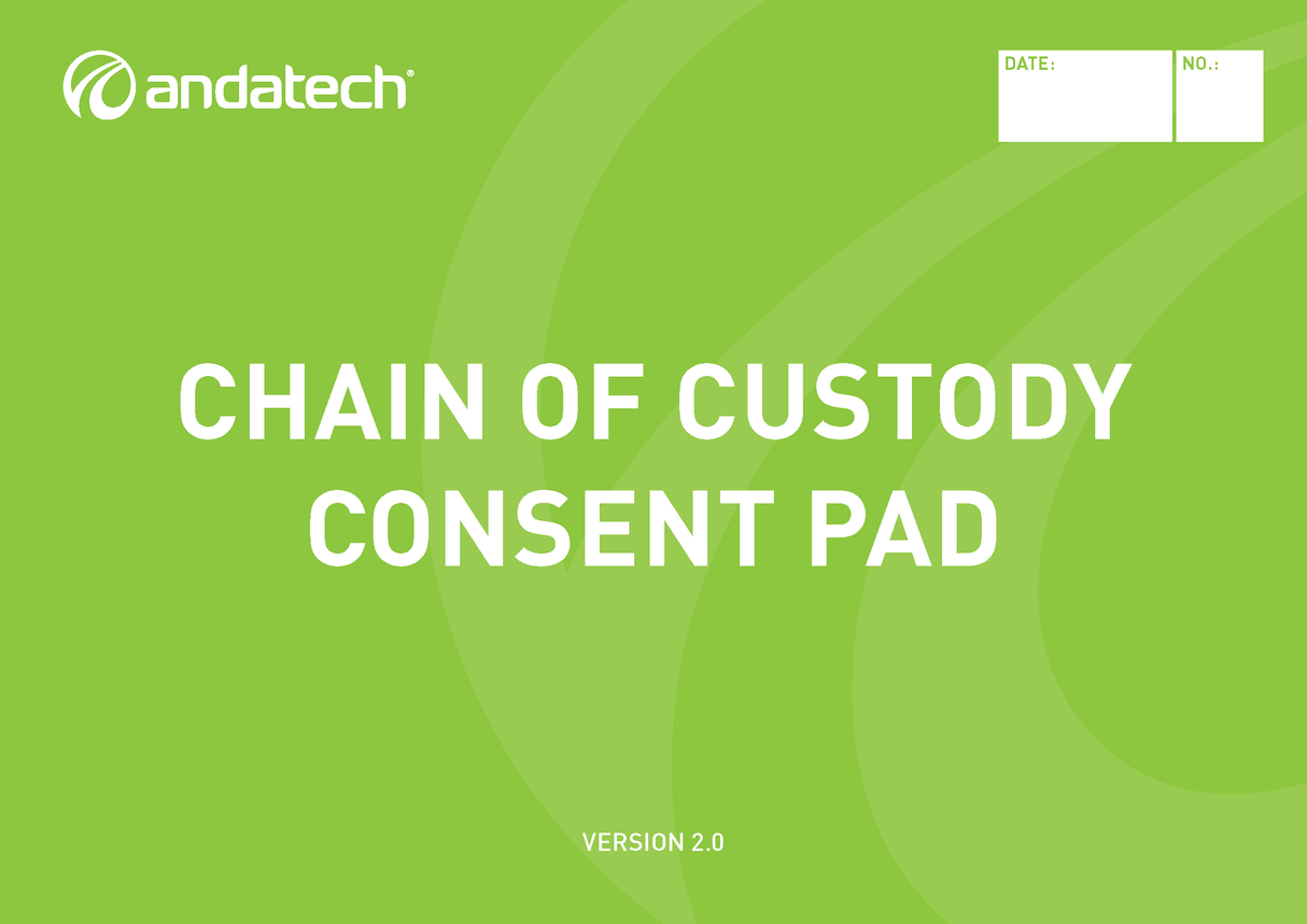 Chain of Custody Book (50 tests / 150 pages)