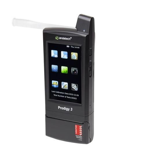Andatech Prodigy 3 workplace portable breathalyser with built-in camera, printer and GPS 