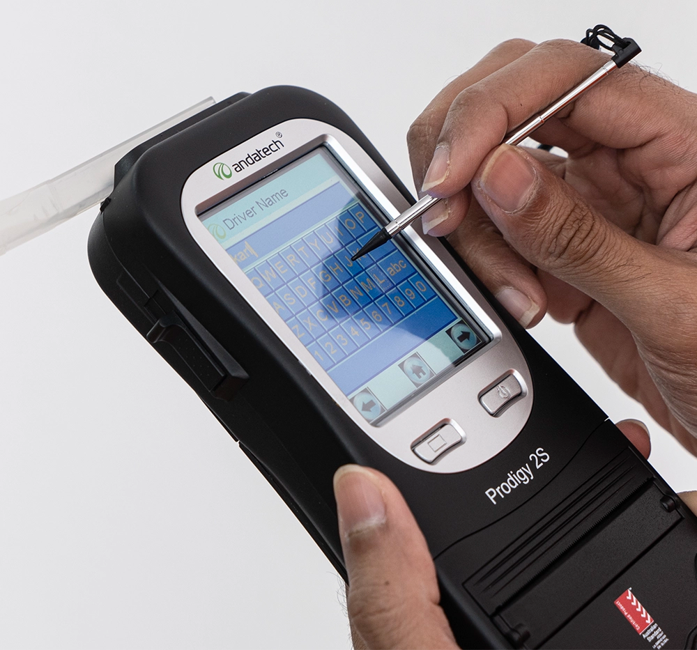 Insert information on the Andatech Prodigy 2S workplace breathalyser