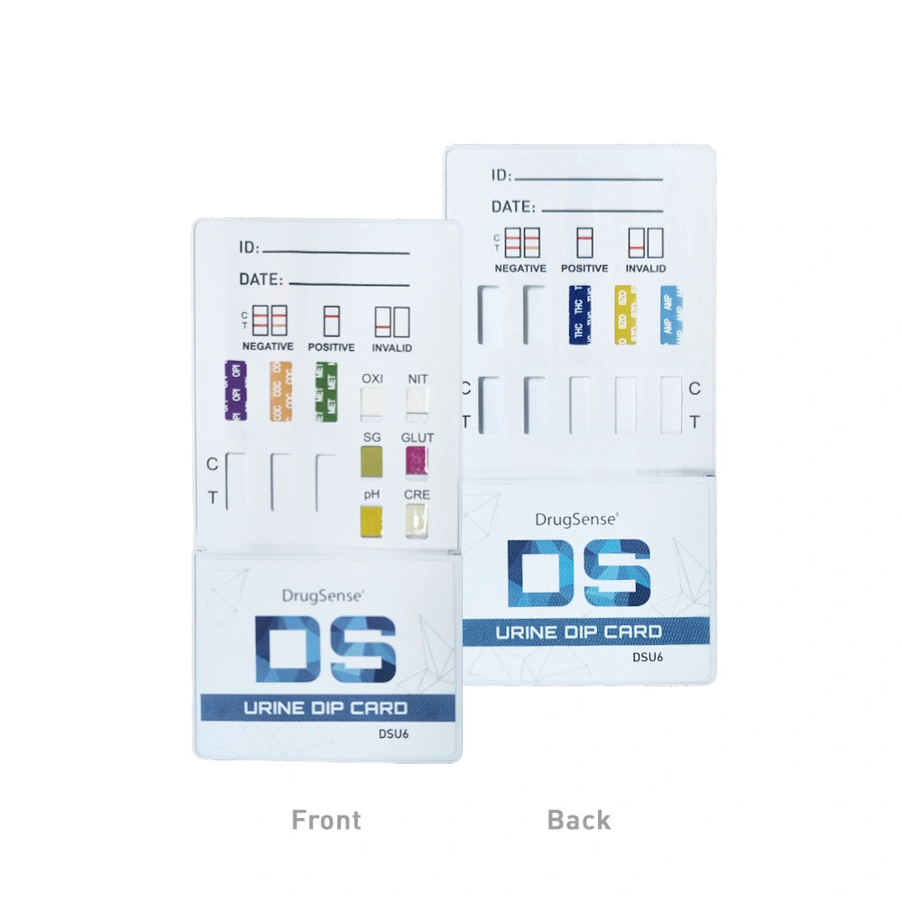 DrugSense DSU6 Urine Drug Test Dip Card