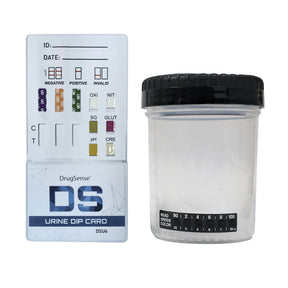 DrugSense DSU6 Urine Drug Test Kit Dip Card plus Urine Cup combo