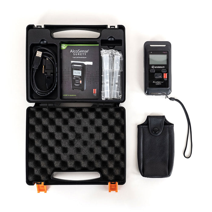 Andatech Surety portable breathalyser hard case and contents