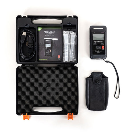 Andatech Surety portable breathalyser hard case and contents