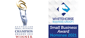 Australian Small Business Champion Award and Whitehorse Business Award
