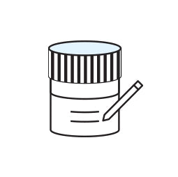Label the drug test kit with test subject details
